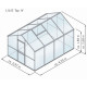 Gewächshaus 12,74m² aus Aluminium und 10mm Polycarbonatplatten Lilie IV - anthrazit-grau - KGT