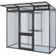 Gewächshaus mit Pultdach 2,56m² aus Aluminium und 10mm Polycarbonatplatten Linea I - anthrazit-grau - KGT