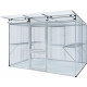 Gewächshaus mit Pultdach 6,06m² aus Aluminium und 10mm Polycarbonatplatten Linea II - pressblank - KGT
