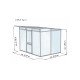 Gewächshaus mit Pultdach 6,06m² aus Aluminium und 10mm Polycarbonatplatten Linea II - anthrazit-grau - KGT