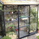 Gewächshaus Melissa 2,5m² in Anthrazit aus Aluminium und Sicherheitsglas + Fundamentrahmen inkl. - Natura Lams