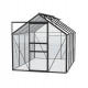 Gewächshaus Venus 5,0m² schwarz aus Aluminium und 3mm Sicherheitsglas - Vitavia