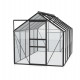 Gewächshaus Venus 6,2m² schwarz aus Aluminium und 3mm Sicherheitsglas - Vitavia