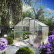 Gewächshaus 9,59m² aus Aluminium und 10mm Polycarbonatplatten Orchidee III - pressblank - KGT