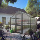Gewächshaus 5,06m² aus Aluminium und 10mm Polycarbonatplatten Rose II - anthrazit-grau - KGT
