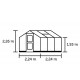Gewächshaus Compact 5m² Anthrazit mit Sicherheitsglas - Juliana