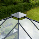 Gewächshaus OASE 13,54m² Anthrazit aus Sicherheitsglas 3mm Juliana