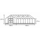Gewächshaus 21,4m² Doppelstegplatten aus Polycarbonat 10mm Gärtner - Juliana