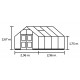 Gewächshaus 8,8m² Anthrazit und Doppelstegplatten aus Polycarbonat 10mm Premium – Juliana