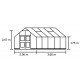 Gewächshaus 10,9 m² Anthrazit, Doppelstegplatten aus Polycarbonat 10mm Premium – Juliana