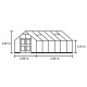Gewächshaus 13m² Aluminium und Sicherheitsglas Premium - Juliana