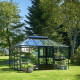 Gewächshaus anthrazit Grand Oase 13m² Aluminium und 3mm Sicherheitsglas - Juliana