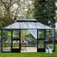 Gewächshaus anthrazit Grand Oase 13m² Aluminium und 3mm Sicherheitsglas - Juliana