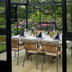 Gewächshaus anthrazit Grand Oase 13m² Aluminium und 3mm Sicherheitsglas - Juliana