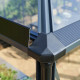 Gewächshaus anthrazit Grand Oase 13m² Aluminium und 3mm Sicherheitsglas - Juliana