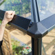 Gewächshaus anthrazit Grand Oase 13m² Aluminium und 3mm Sicherheitsglas - Juliana