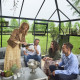 Gewächshaus Grand Oase 18,8m² anthrazit Aluminium und 3mm Sicherheitsglas - Juliana