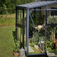 Gewächshaus Veranda Anthrazit aus Aluminium und Sicherheitsglas 4,4m² Juliana