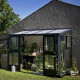 Gewächshaus Veranda Anthrazit aus Aluminium und Sicherheitsglas 4,4m² Juliana