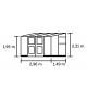 Gewächshaus Veranda Anthrazit aus Aluminium und Sicherheitsglas 4,4m² Juliana