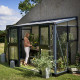 Gewächshaus Veranda Anthrazit aus Aluminium und Sicherheitsglas 4,4m² Juliana
