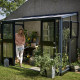 Gewächshaus Veranda Anthrazit aus Aluminium und Sicherheitsglas 4,4m² Juliana