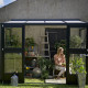 Gewächshaus Veranda Anthrazit aus Aluminium und Sicherheitsglas 4,4m² Juliana