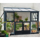 Anlehngewächshaus Veranda Anthrazit aus Aluminium und Sicherheitsglas 6,6m² - Juliana