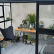 Anlehngewächshaus Veranda Anthrazit aus Aluminium und Sicherheitsglas 6,6m² - Juliana