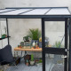 Anlehngewächshaus Veranda Anthrazit aus Aluminium und Sicherheitsglas 6,6m² - Juliana