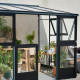 Anlehngewächshaus Veranda Anthrazit aus Aluminium und Sicherheitsglas 6,6m² - Juliana