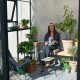 Anlehngewächshaus Veranda Anthrazit aus Aluminium und Sicherheitsglas 6,6m² - Juliana