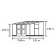 Anlehngewächshaus Veranda Anthrazit aus Aluminium und Sicherheitsglas 6,6m² - Juliana