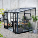 Anlehngewächshaus Veranda Anthrazit aus Aluminium und Sicherheitsglas 6,6m² - Juliana