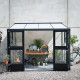 Anlehngewächshaus Veranda Anthrazit aus Aluminium und Sicherheitsglas 6,6m² - Juliana