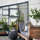 Anlehngewächshaus Veranda Anthrazit aus Aluminium und Sicherheitsglas 6,6m² - Juliana
