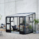 Anlehngewächshaus Veranda Anthrazit aus Aluminium und Sicherheitsglas 6,6m² - Juliana