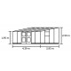 Gewächshaus Veranda Aluminium und Sicherheitsglas 12,9m² Juliana