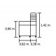 City Gewächshaus aus Sicherheitsglas Vertical mit Rollen - Juliana