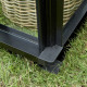 Gewächshaus 6,17m² aus Sicherheitsglas Cotswold Burford 610 schwarz - Halls