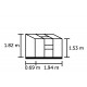 Anlehngewächshaus 1,33m² Doppelstegplatten aus Polycarbonat 4mm - Altan Halls