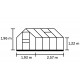 Gewächshaus 5m² aus Aluminium und Blankglas Popular 86 - Halls