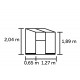 Anlehngewächshaus 0,8m² schwarz aus Sicherheitsglas Qube 24 - Halls