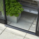 Anlehngewächshaus 0,8m² schwarz aus Sicherheitsglas Qube 24 - Halls