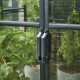 Anlehngewächshaus schwarz 1,2m² Qube 26 - Halls Sicherheitsglas