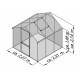Gewächshaus 5,15m² aus Aluminium und 6mm Polycarbonatplatten Callas III - pressblank - KGT