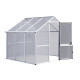 Gewächshaus 6,06m² aus Aluminium und 6mm Polycarbonatplatten Enzian III - pressblank - KGT