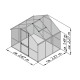 Gewächshaus 6,06m² aus Aluminium und 6mm Polycarbonatplatten Enzian III - pressblank - KGT