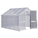 Gewächshaus 8,01m² aus Aluminium und 6mm Polycarbonatplatten Enzian IV - pressblank - KGT