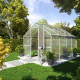 Gewächshaus 8,01m² aus Aluminium und 6mm Polycarbonatplatten Enzian IV - pressblank - KGT